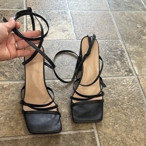 Elegant Black Strappy Sandals